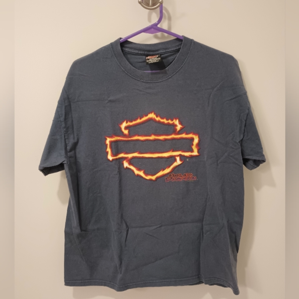 2001 Harley-Davidson flame tee